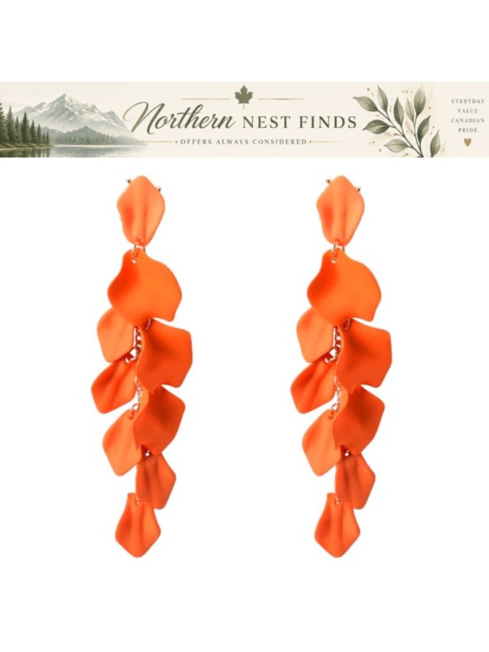 Flower Statement Tassel Earrings for Women Long Dangle Pierced Earrings